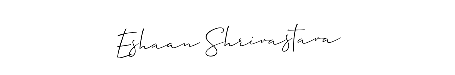 How to make Eshaan Shrivastava name signature. Use Allison_Script style for creating short signs online. This is the latest handwritten sign. Eshaan Shrivastava signature style 2 images and pictures png