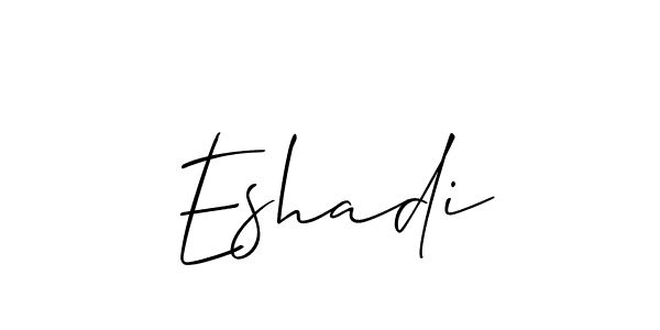 You should practise on your own different ways (Allison_Script) to write your name (Eshadi) in signature. don't let someone else do it for you. Eshadi signature style 2 images and pictures png