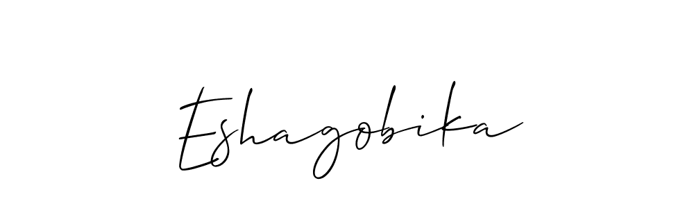 How to make Eshagobika signature? Allison_Script is a professional autograph style. Create handwritten signature for Eshagobika name. Eshagobika signature style 2 images and pictures png