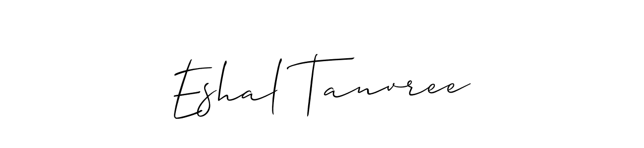 Create a beautiful signature design for name Eshal Tanvree. With this signature (Allison_Script) fonts, you can make a handwritten signature for free. Eshal Tanvree signature style 2 images and pictures png