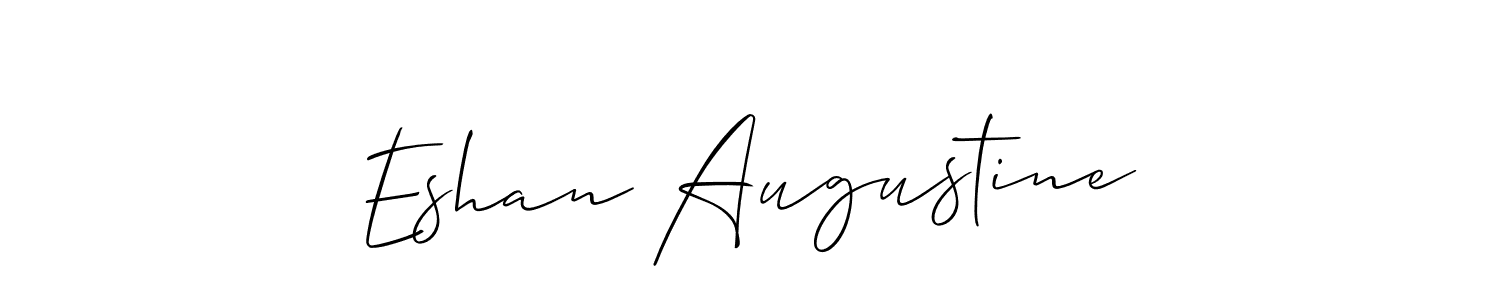 Use a signature maker to create a handwritten signature online. With this signature software, you can design (Allison_Script) your own signature for name Eshan Augustine. Eshan Augustine signature style 2 images and pictures png