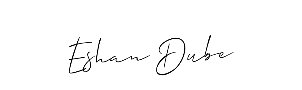 Allison_Script is a professional signature style that is perfect for those who want to add a touch of class to their signature. It is also a great choice for those who want to make their signature more unique. Get Eshan Dube name to fancy signature for free. Eshan Dube signature style 2 images and pictures png