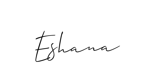 Create a beautiful signature design for name Eshana. With this signature (Allison_Script) fonts, you can make a handwritten signature for free. Eshana signature style 2 images and pictures png