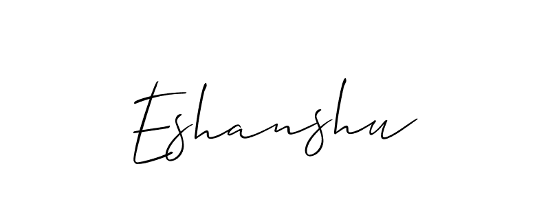 You should practise on your own different ways (Allison_Script) to write your name (Eshanshu) in signature. don't let someone else do it for you. Eshanshu signature style 2 images and pictures png