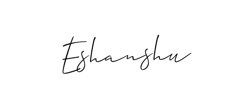 You should practise on your own different ways (Allison_Script) to write your name (Eshanshu) in signature. don't let someone else do it for you. Eshanshu signature style 2 images and pictures png