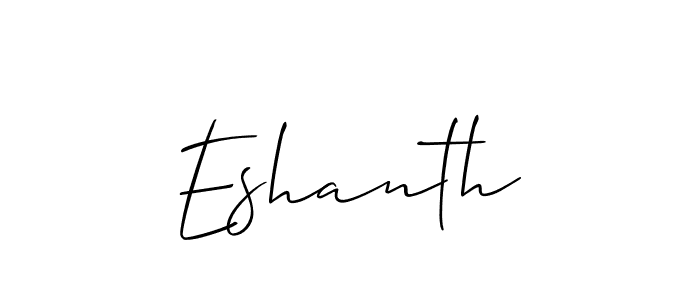 Make a beautiful signature design for name Eshanth. Use this online signature maker to create a handwritten signature for free. Eshanth signature style 2 images and pictures png