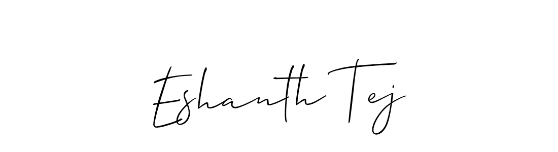 Similarly Allison_Script is the best handwritten signature design. Signature creator online .You can use it as an online autograph creator for name Eshanth Tej. Eshanth Tej signature style 2 images and pictures png