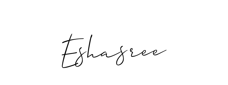 Similarly Allison_Script is the best handwritten signature design. Signature creator online .You can use it as an online autograph creator for name Eshasree. Eshasree signature style 2 images and pictures png