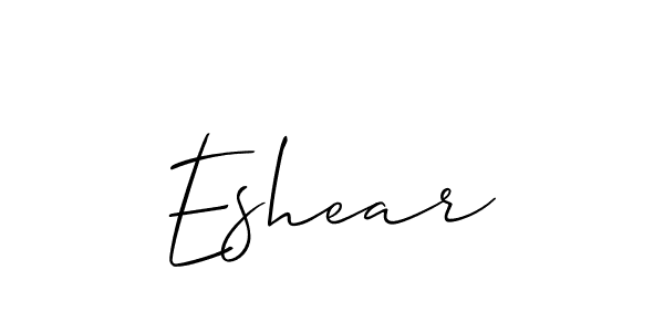 How to Draw Eshear signature style? Allison_Script is a latest design signature styles for name Eshear. Eshear signature style 2 images and pictures png