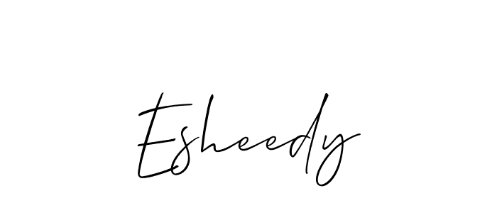 if you are searching for the best signature style for your name Esheedy. so please give up your signature search. here we have designed multiple signature styles  using Allison_Script. Esheedy signature style 2 images and pictures png