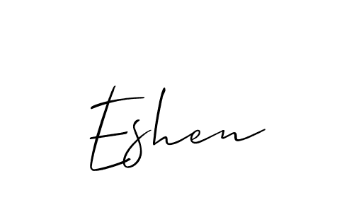 Eshen stylish signature style. Best Handwritten Sign (Allison_Script) for my name. Handwritten Signature Collection Ideas for my name Eshen. Eshen signature style 2 images and pictures png