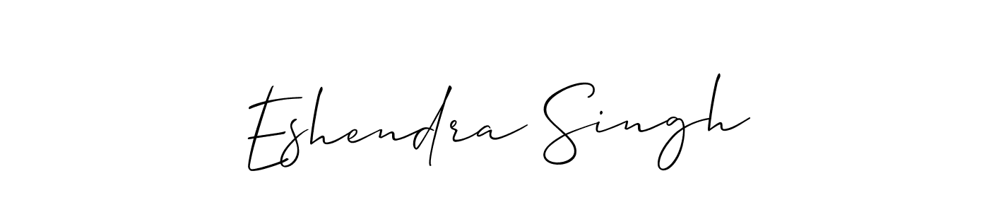 How to make Eshendra Singh signature? Allison_Script is a professional autograph style. Create handwritten signature for Eshendra Singh name. Eshendra Singh signature style 2 images and pictures png
