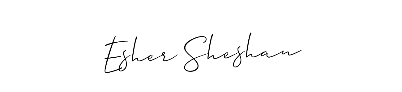 How to Draw Esher Sheshan signature style? Allison_Script is a latest design signature styles for name Esher Sheshan. Esher Sheshan signature style 2 images and pictures png