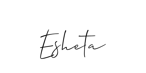 Similarly Allison_Script is the best handwritten signature design. Signature creator online .You can use it as an online autograph creator for name Esheta. Esheta signature style 2 images and pictures png