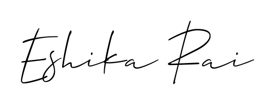 Create an unforgettable impression when signing with Eshika Rai name styled in Allison_Script typography. 100% free online generator. Eshika Rai signature style 2 images and pictures png