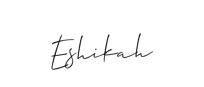 How to Draw Eshikah signature style? Allison_Script is a latest design signature styles for name Eshikah. Eshikah signature style 2 images and pictures png