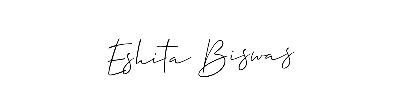 Create a beautiful signature design for name Eshita Biswas. With this signature (Allison_Script) fonts, you can make a handwritten signature for free. Eshita Biswas signature style 2 images and pictures png