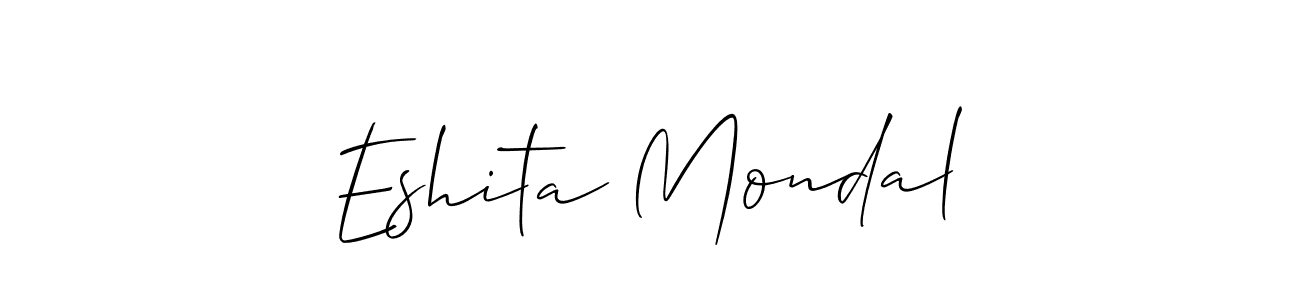 Design your own signature with our free online signature maker. With this signature software, you can create a handwritten (Allison_Script) signature for name Eshita Mondal. Eshita Mondal signature style 2 images and pictures png