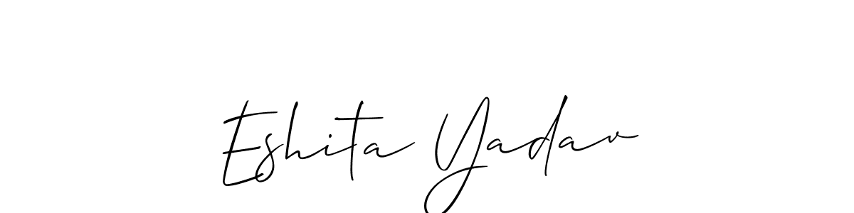 It looks lik you need a new signature style for name Eshita Yadav. Design unique handwritten (Allison_Script) signature with our free signature maker in just a few clicks. Eshita Yadav signature style 2 images and pictures png