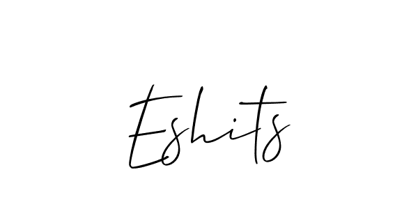 Create a beautiful signature design for name Eshits. With this signature (Allison_Script) fonts, you can make a handwritten signature for free. Eshits signature style 2 images and pictures png