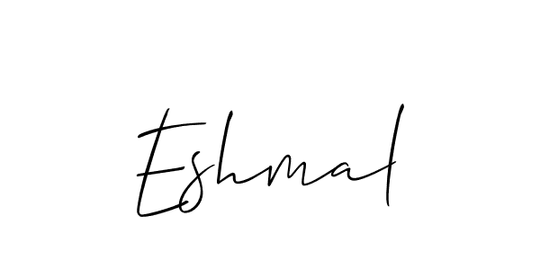 Also we have Eshmal name is the best signature style. Create professional handwritten signature collection using Allison_Script autograph style. Eshmal signature style 2 images and pictures png