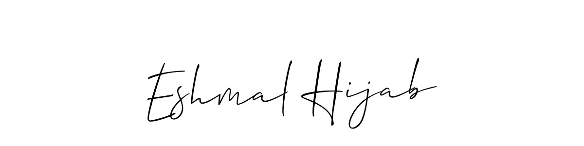 The best way (Allison_Script) to make a short signature is to pick only two or three words in your name. The name Eshmal Hijab include a total of six letters. For converting this name. Eshmal Hijab signature style 2 images and pictures png