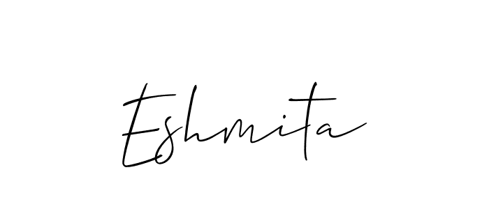 Design your own signature with our free online signature maker. With this signature software, you can create a handwritten (Allison_Script) signature for name Eshmita. Eshmita signature style 2 images and pictures png