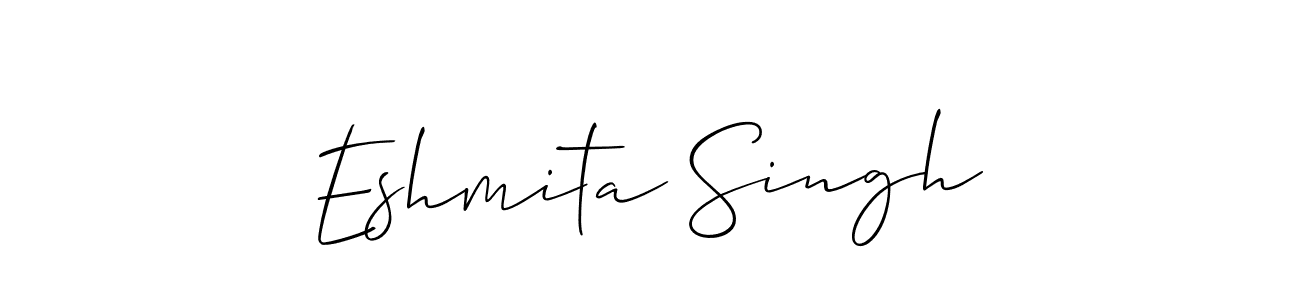Create a beautiful signature design for name Eshmita Singh. With this signature (Allison_Script) fonts, you can make a handwritten signature for free. Eshmita Singh signature style 2 images and pictures png