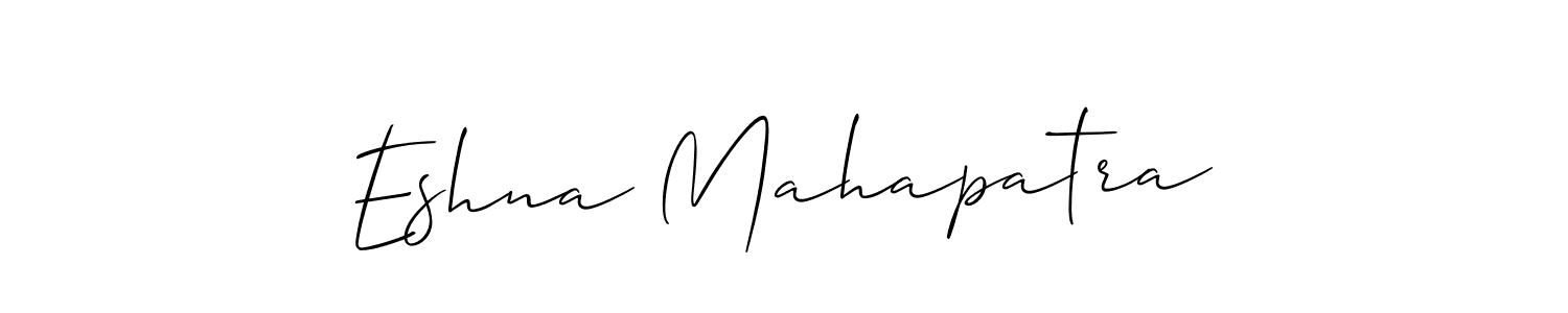 Make a beautiful signature design for name Eshna Mahapatra. With this signature (Allison_Script) style, you can create a handwritten signature for free. Eshna Mahapatra signature style 2 images and pictures png