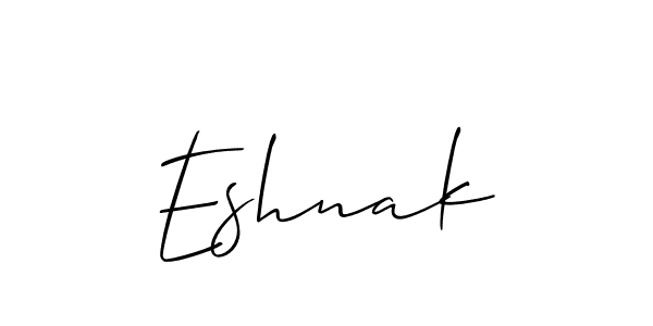 Make a short Eshnak signature style. Manage your documents anywhere anytime using Allison_Script. Create and add eSignatures, submit forms, share and send files easily. Eshnak signature style 2 images and pictures png