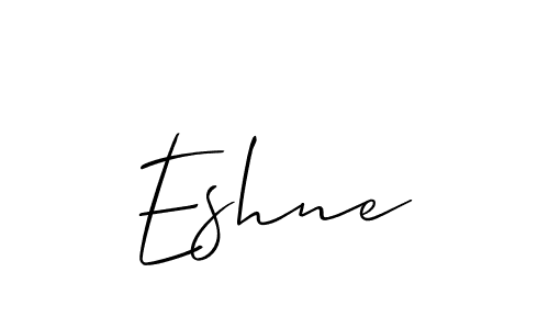 How to make Eshne signature? Allison_Script is a professional autograph style. Create handwritten signature for Eshne name. Eshne signature style 2 images and pictures png