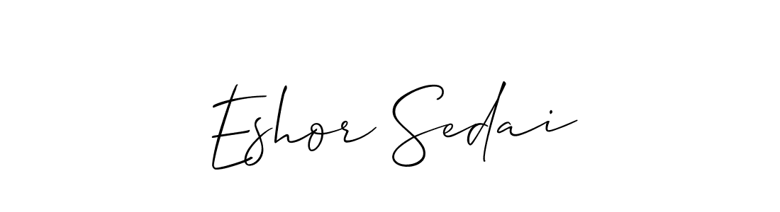Eshor Sedai stylish signature style. Best Handwritten Sign (Allison_Script) for my name. Handwritten Signature Collection Ideas for my name Eshor Sedai. Eshor Sedai signature style 2 images and pictures png