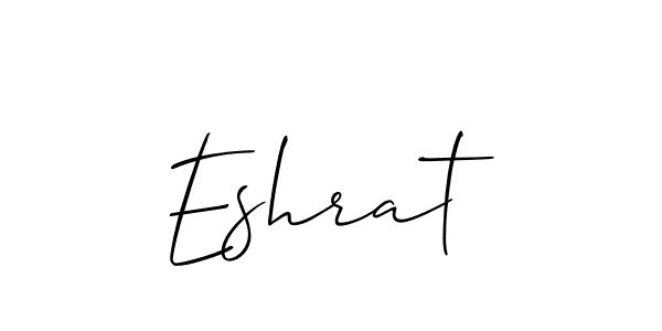 You should practise on your own different ways (Allison_Script) to write your name (Eshrat) in signature. don't let someone else do it for you. Eshrat signature style 2 images and pictures png