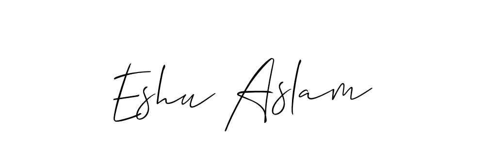 How to Draw Eshu Aslam signature style? Allison_Script is a latest design signature styles for name Eshu Aslam. Eshu Aslam signature style 2 images and pictures png