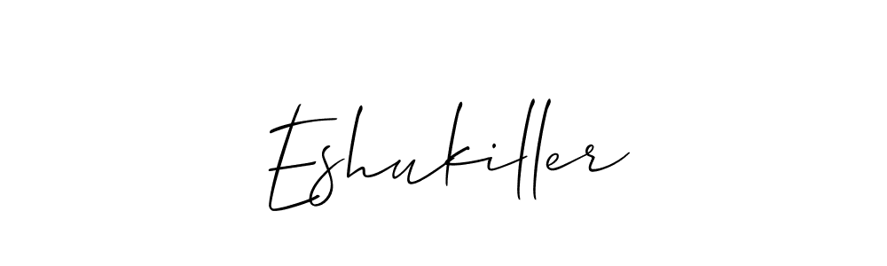 if you are searching for the best signature style for your name Eshukiller. so please give up your signature search. here we have designed multiple signature styles  using Allison_Script. Eshukiller signature style 2 images and pictures png