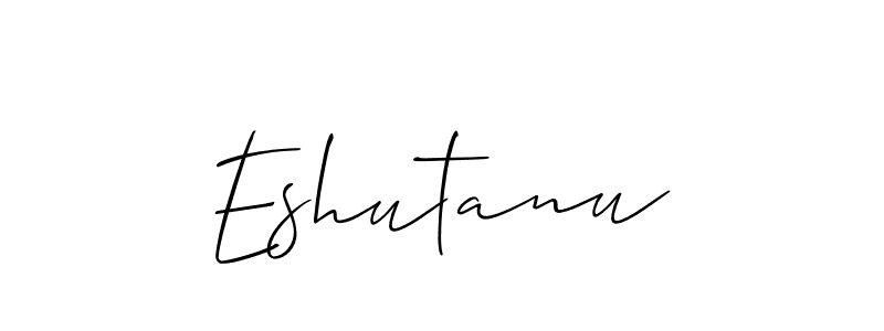 Also You can easily find your signature by using the search form. We will create Eshutanu name handwritten signature images for you free of cost using Allison_Script sign style. Eshutanu signature style 2 images and pictures png