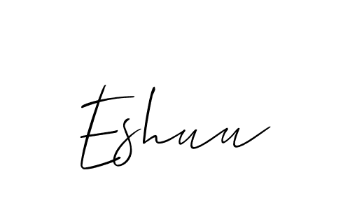 Design your own signature with our free online signature maker. With this signature software, you can create a handwritten (Allison_Script) signature for name Eshuu. Eshuu signature style 2 images and pictures png