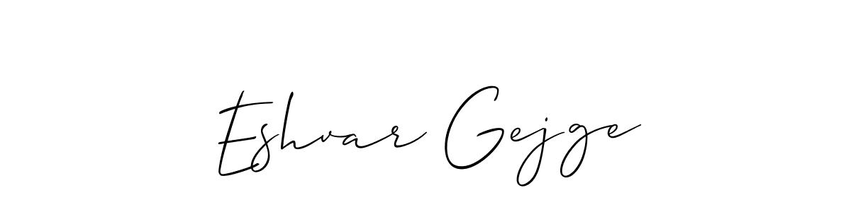 Once you've used our free online signature maker to create your best signature Allison_Script style, it's time to enjoy all of the benefits that Eshvar Gejge name signing documents. Eshvar Gejge signature style 2 images and pictures png