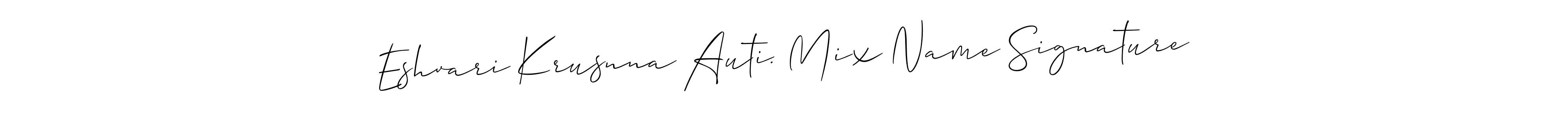 It looks lik you need a new signature style for name Eshvari Krusnna Auti. Mix Name Signature. Design unique handwritten (Allison_Script) signature with our free signature maker in just a few clicks. Eshvari Krusnna Auti. Mix Name Signature signature style 2 images and pictures png