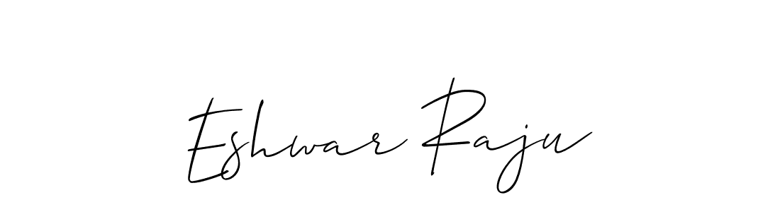 How to make Eshwar Raju name signature. Use Allison_Script style for creating short signs online. This is the latest handwritten sign. Eshwar Raju signature style 2 images and pictures png