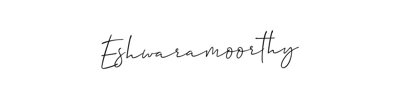 Use a signature maker to create a handwritten signature online. With this signature software, you can design (Allison_Script) your own signature for name Eshwaramoorthy. Eshwaramoorthy signature style 2 images and pictures png