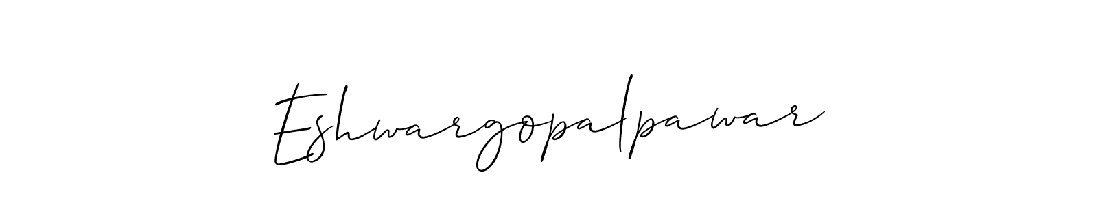 Also we have Eshwargopalpawar name is the best signature style. Create professional handwritten signature collection using Allison_Script autograph style. Eshwargopalpawar signature style 2 images and pictures png