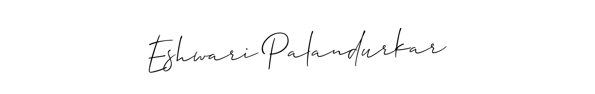 Create a beautiful signature design for name Eshwari Palandurkar. With this signature (Allison_Script) fonts, you can make a handwritten signature for free. Eshwari Palandurkar signature style 2 images and pictures png