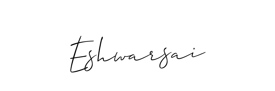 Allison_Script is a professional signature style that is perfect for those who want to add a touch of class to their signature. It is also a great choice for those who want to make their signature more unique. Get Eshwarsai name to fancy signature for free. Eshwarsai signature style 2 images and pictures png