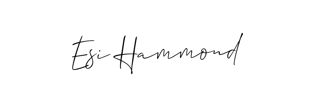 Design your own signature with our free online signature maker. With this signature software, you can create a handwritten (Allison_Script) signature for name Esi Hammond. Esi Hammond signature style 2 images and pictures png
