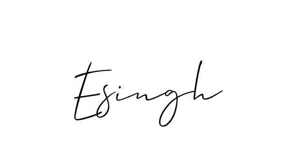 How to Draw Esingh signature style? Allison_Script is a latest design signature styles for name Esingh. Esingh signature style 2 images and pictures png