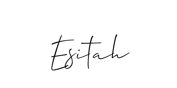 Make a beautiful signature design for name Esitah. With this signature (Allison_Script) style, you can create a handwritten signature for free. Esitah signature style 2 images and pictures png