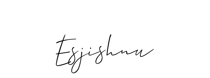 It looks lik you need a new signature style for name Esjishnu. Design unique handwritten (Allison_Script) signature with our free signature maker in just a few clicks. Esjishnu signature style 2 images and pictures png