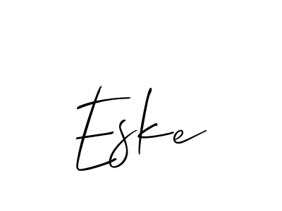 It looks lik you need a new signature style for name Eske. Design unique handwritten (Allison_Script) signature with our free signature maker in just a few clicks. Eske signature style 2 images and pictures png
