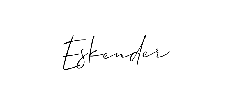 Create a beautiful signature design for name Eskender. With this signature (Allison_Script) fonts, you can make a handwritten signature for free. Eskender signature style 2 images and pictures png